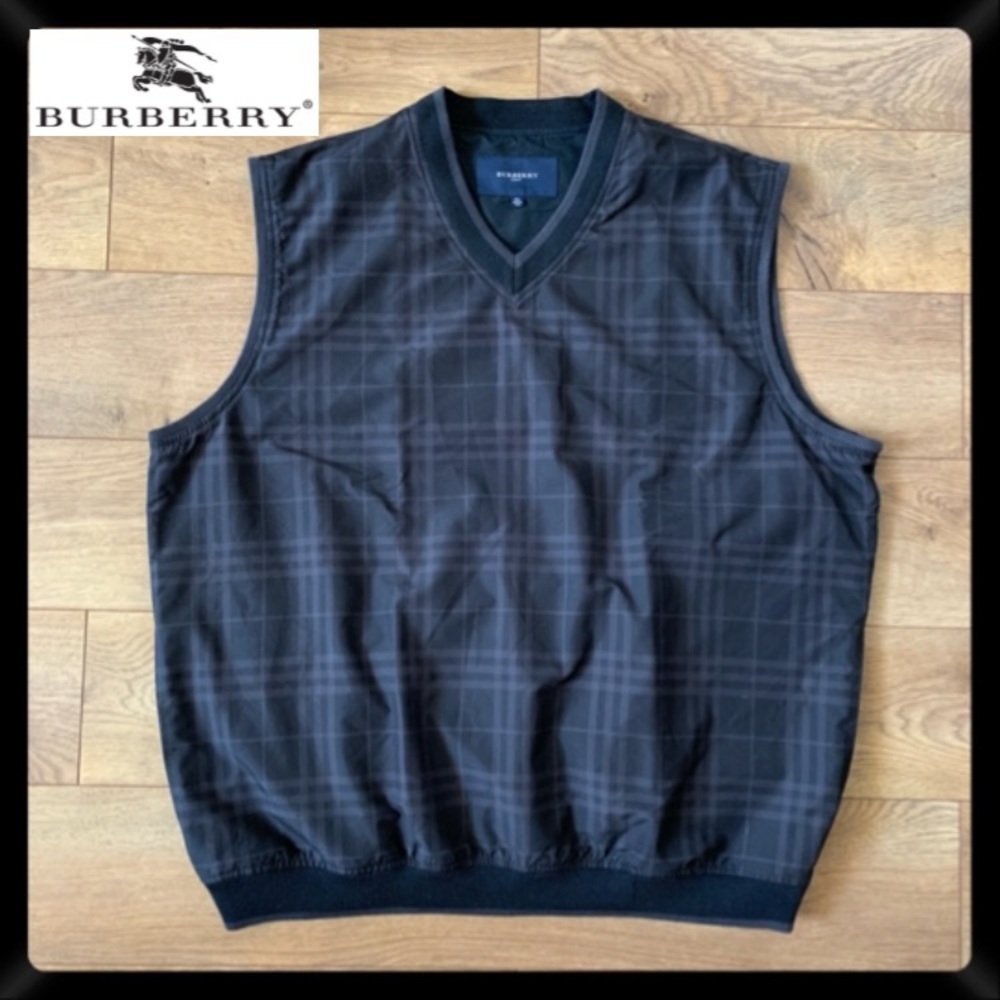 Authentic Mens Burberry Golf Plaid Vest Size XL